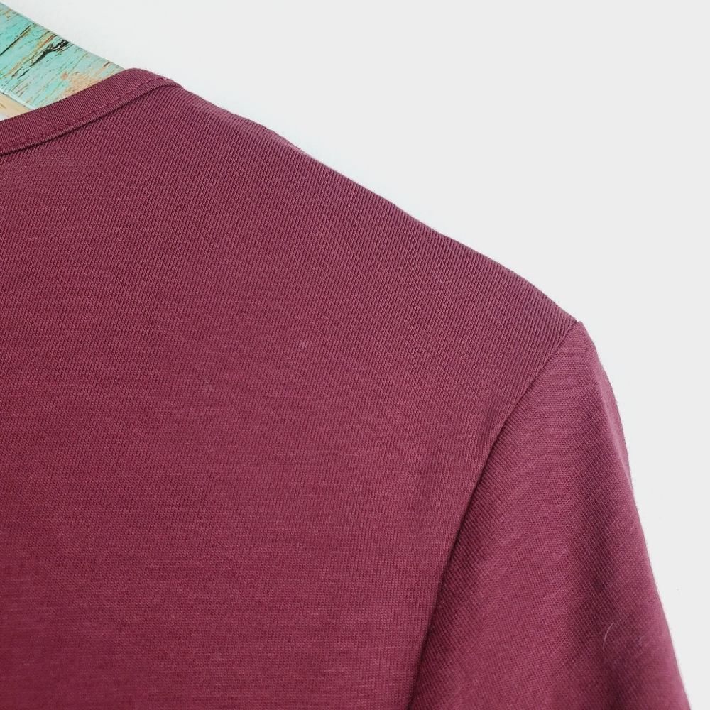 Styleworld Burgandy Faux Wrap Long Sleeve Dress XL - Picture 9 of 10